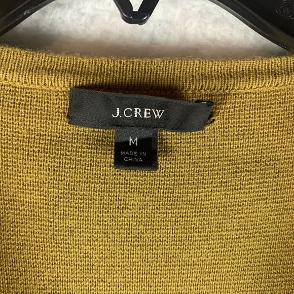 J. Crew Sweater Women Medium Blue Striped Wool Cotton Long Sleeve Cardigan 7654 - Picture 5 of 8